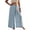Light Blue, variant on Women's High Waist Pleated Wide Leg Pants with Wooden Buckle Belt, Lightweight Cotton Linen Flowy Palazzo Trousers, Solid Color Casual Beach Vacation Pants(Light BlueS)