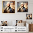 thumbnail image 4 of Designart "Portrait of President George Washington in Vintage Style I" People Framed Wall Art - Blue President/Political Living Room Framed Canvas Art, 4 of 6