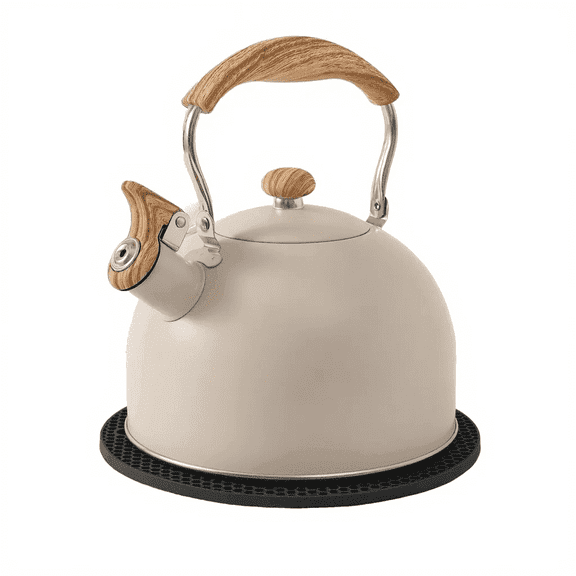 Wuxiuli  Stovetop Whistling Tea Kettle Induction Compatible Stainless Steel Brown 1-Count
