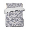 thumbnail image 2 of Quilts Twin XL Size, Blue Floral Leaf Soft Comforter Bedding Set for Bed, Retro Farmhouse Plant Tree Branch Lightweight Quilted Bedspread with Pillow Cover(2 Pieces) for All Season, 68x98 Inch, 2 of 6