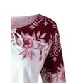 thumbnail image 4 of Gvmfive Women Plus Size Flared Long Sleeve Tunic Tops Casual Floral Print Loose Blouse, 4 of 4