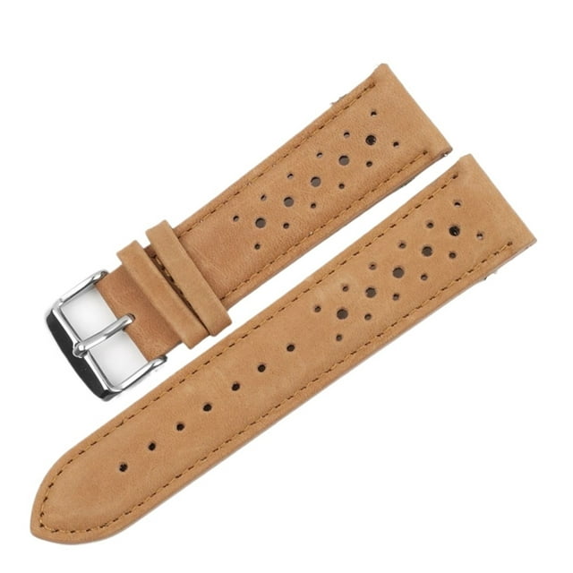 WANGQ Genuine Leather Watch Strap Porous Breathable Watchband 22mm 24mm Handmade Stitching Men Watch Bracelets Replacement