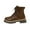 Brown, variant on Dasayo Ankle Ladies Boots Black Chunky Low Heel Lace up Motorcycle Slip on Side Zip Boots Shoes Women 36