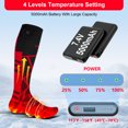 thumbnail image 5 of Heated Socks for Men Women, Rechargeable Electric Socks 5V/5000mAh Powered Battery with APP Remote Control Heated Sock Washable Foot Warmer for Outdoor Riding Camping Hiking Motorcycle, One Size, 5 of 7