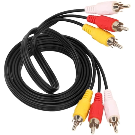 3RCA-3RCA AV Audio/Video Cable Cord for V-izio E-Series 60 Razor HD LED TV M601D-A3 E601I-A3 M601d-A3R E601IA3