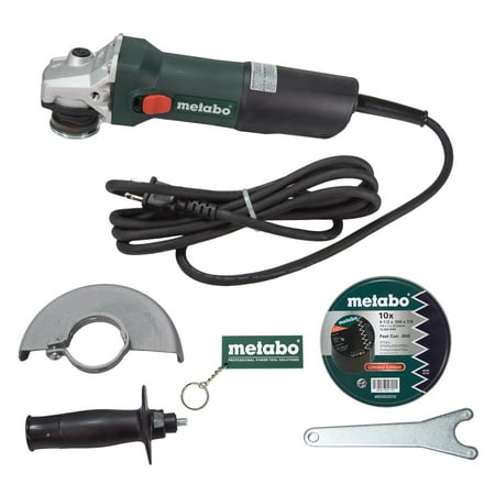 

Metabo 603608420 4.5 /5 Angle Grinder 11 500 RPM 8.0 AMP with (10) 4-1/2 x .040 x 7/8 A60T Type 1 Slicer Cutting Wheels Wheels