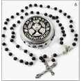 thumbnail image 1 of Collar con cruz de rosario de cerámica suave, joyería con cuentas de cerámica, collar decorativo, regalo, 1 of 6