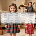 thumbnail image 3 of CAICJ98 Toddler Baby Girls Christmas Outfit Ruffle Long Sleeve Shirts Top + Plaid Overall Dress Fall Winter Clothes Set,Size 6-12 Months, 3 of 9