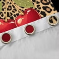 thumbnail image 4 of Erosebridal Fashion Cheetah Print Blackout Curtains Set of 2 (52x84 Each),3D Kawaii Cherries Window Curtains For Kids Girls, 4 of 7