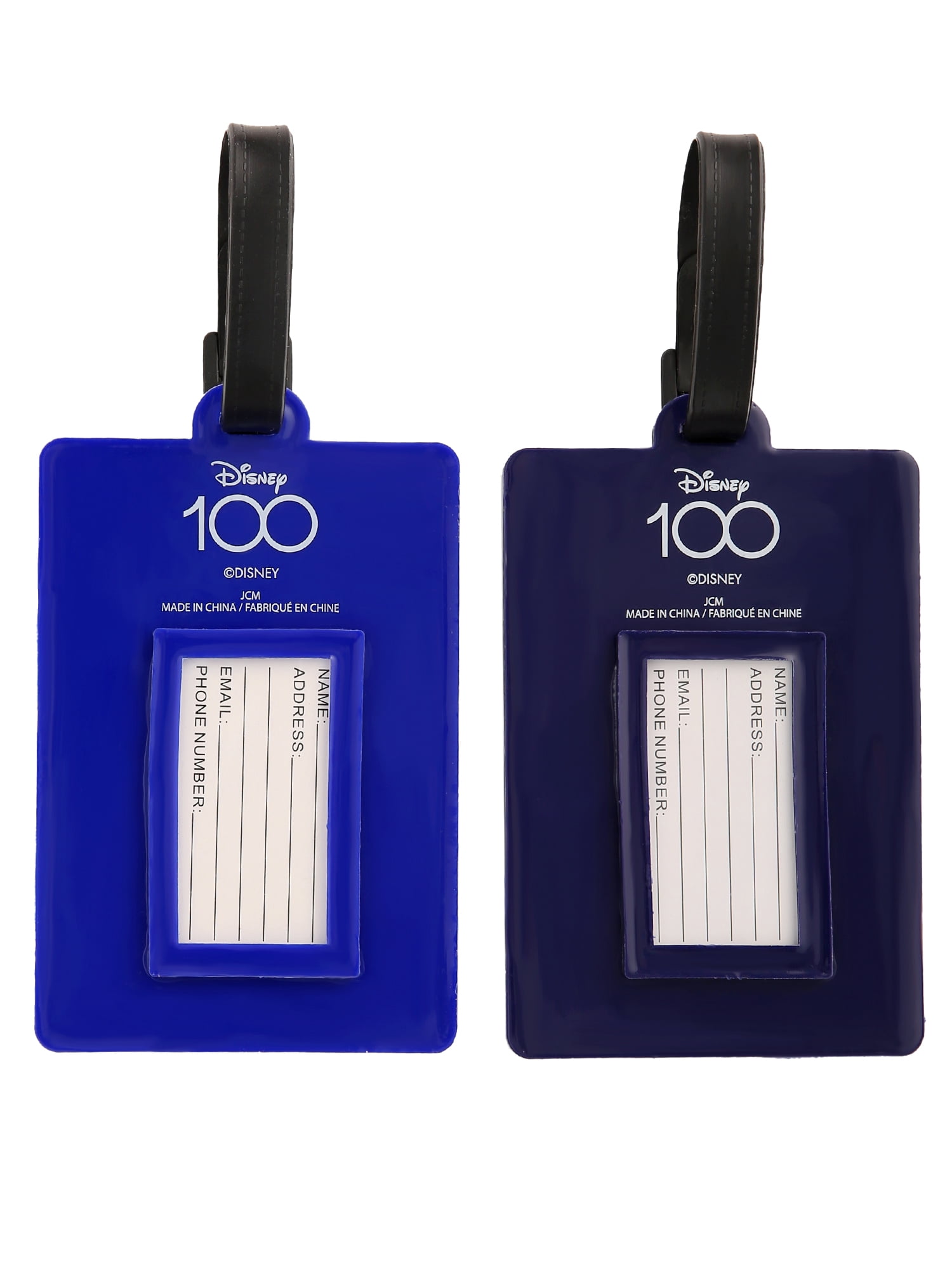 Disney 100 Years Anniversary Luggage Tag Set for Kids and Adults