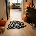 thumbnail image 6 of 18×28 Inch Halloween Spider Web Bath Mat, Non Slip Absorbent Bathroom Rug, Spooky Cobweb Floor Mat for Tub, Bedroom, Kitchen, Indoor Halloween Home Decor (A), 6 of 6
