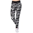 thumbnail image 4 of TD Collections Women Drawstrings camo pritn Jogger Sweatpants- Black High Waisted Pockets Pants (Black/White, Medium), 4 of 5
