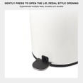 thumbnail image 4 of Unatoiry Silent Opening And Closing Trash Can Wide Application Stainless Steel Trash Can For Kitchen Garbage Bin Recycle Bin champaign gold, 4 of 6
