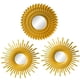 thumbnail image 1 of Espejo de pared dorado decorado traje 3 espejo circular ideal para decoración del hogar, dormitorio y salón, original espejo de pared femenino regalo brillar Electrónica, 1 of 5