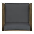 thumbnail image 5 of GDF Studio Capri Outdoor 7 Piece Acacia Wood Sectional Sofa and Club Chair Set, Dark Gray, 5 of 10