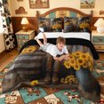 thumbnail image 3 of meiyoeat Rustic Cowboy Art Full Size Comforter Sets For Boys,Western Print Bedding Comforter Set,Reversible,3-Piece,1 Comforter and 2 Pillowcases, 3 of 7