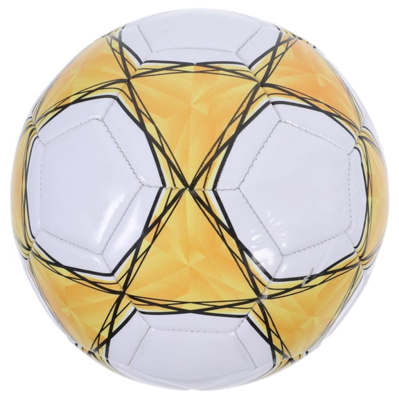 OUNONA Yellow Training Soccer Ball for Youth Durable PVC Handstitched Outdoor Practice Ball