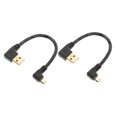 thumbnail image 4 of OULII 2Pcs Mobile Phone Data Cable Right Angle Data Sync Black Rubber Zinc Alloy for Tech Users, 4 of 8