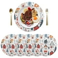 thumbnail image 5 of Ryvnso Christmas Snowflake Tree House Round Plate Mats Dining Table Placemat Set of 4 for Holiday Decoration, 5 of 7