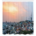 thumbnail image 3 of Ambesonne Ecuador Shower Curtain, Guayaquil City at Sunset, 69"Wx70"L, Multicolor, 3 of 3
