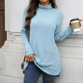 thumbnail image 6 of Abomasnow Women's Mock Turtleneck Sweaters Plus Size Long Sleeve Casual Knit Pullover 2025 Tunic Tops 2025 Lightweight Sweaters, 6 of 8