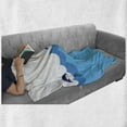 thumbnail image 6 of Sea Animals Soft Flannel Fleece Throw Blanket, Lead and 3 Dolphins Shadow on Waves Oceanlife Maritime Theme Image, Cozy Plush for Indoor and Outdoor Use, 60" x 80", Blue Turquoise, by Ambesonne, 6 of 6
