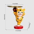 thumbnail image 2 of Adorno de tigre de la mascota del tigre de la suerte, figurita decorativa de tigre encantador, estatua de Animal de resina en miniatura, adorno para escritorio oso de fresa Electrónica, 2 of 4