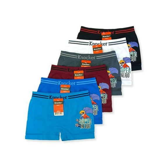 6 pieces Baseball Dinosaur Transformer Hero Football Seamless Kid Boy Boyshorts Panty (bps018/017/015/013/020/016) (LARGE, STYLE # BPS016)