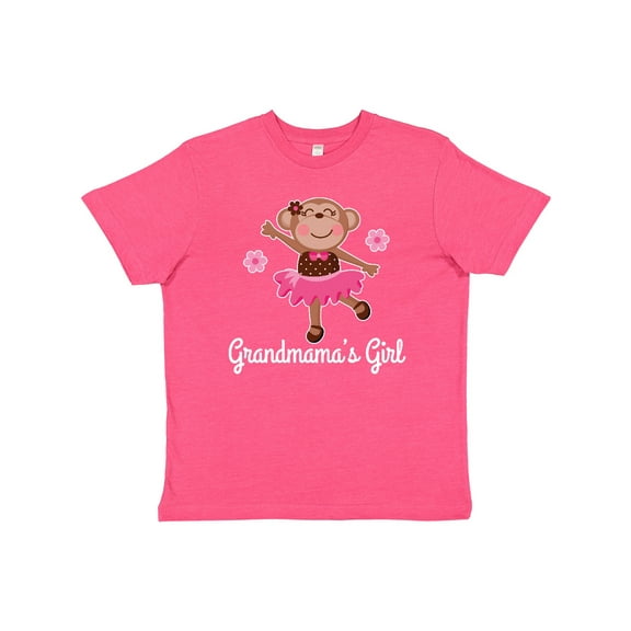 Inktastic Grandmama Girl Ballerina Monkey Youth T-Shirt