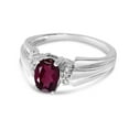 thumbnail image 3 of 14k White Gold Oval Rhodolite Garnet And Diamond Ring, 3 of 6
