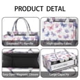 thumbnail image 4 of Large Capacity Tote Bag,White Background Butterfly Pattern Handbag Fashion Luxury Tote Bag,15.7"x13"x 5.1" Inches,Laptop Compatible, 4 of 6
