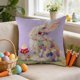 thumbnail image 4 of CaiYueKe Easter Rabbit Floral Pillow Cover - Sofa Cushion Case Home Decor Throw Pillow for Living Room Couch Bedroom Outdoor Indoor Decorative Accent Spring Holiday Farmhouse Decor, 4 of 8