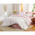 thumbnail image 5 of 2 Pieces Vintage Style Garden Pink Floral Bowknot Twin Duvet Cover Set Cute Tulips Floral Heart Bedding Set Chic Shabby Floral Botanical Comforter Cover Set, 5 of 5