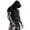 A-Black245, variant on XIAONU Mens Raglan Sleeve Hooded Tee Fitted Short Sleeve Hooded Pullover Shirt Quickdry Athletic Gym Tees