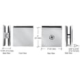 thumbnail image 5 of CRL SCU4PN Polished Nickel Square Style Hole-in-Glass Fixed Panel U-Clamp, 5 of 5