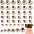 thumbnail image 1 of 24 pares de ojos de seguridad 3D con pestañas, 6 tamaños, ojos 3D simulados para amigurumi, ojos móviles, ojos de plástico para marionetas de ganchillo., 1 of 6