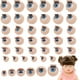 thumbnail image 1 of 24 pares de ojos de seguridad 3D con pestañas, 6 tamaños, ojos 3D simulados para amigurumi, ojos móviles, ojos de plástico para marionetas de ganchillo., 1 of 6