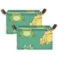 thumbnail image 2 of Ryvnso Cartoon Frog Storage Bins Large Basket Foldable Cube Toys Organizer with Handles 1 PC, 2 of 8