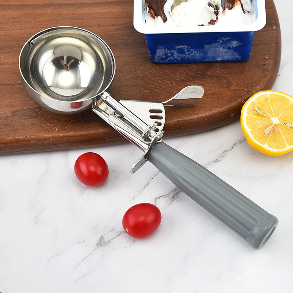 Cuillère à Glace En Acier Inoxydable 304 - Polissage Miroir, Diamètre Intérieur 78 Mm - Pour Sorbets, Fruits, Desserts - Facile à Nettoyer