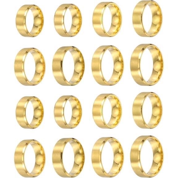 Zephyriana Stainless Steel Ring, Plain Ring Blanks Matte Brushed Wedding Bends for Men Women