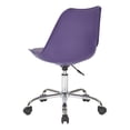 thumbnail image 4 of Pemberly Row Chaise de Bureau en Similicuir avec Base Pneumatique Chromée, Violet, 4 of 9