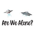 thumbnail image 2 of Are We Alone Aliens 2 Spaceships Mars Planets Outer Space Science Fiction Stranger Teddy Bear Dino Dinosaurs Tractor Trucks Airplane Holiday Decorating Ideas Wall Decal Sticker - Size: 20 In X 10 In, 2 of 5