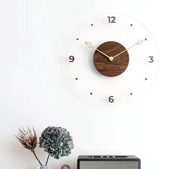 Toyvian White Acrylic Wall Clock Set - Modern Punch-Free Design for Stylish Home Wall Decor and Pendant Accessory
