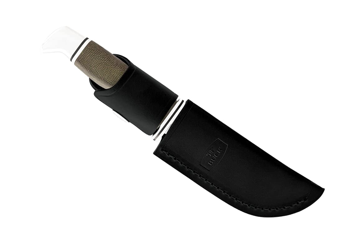 Buck Knives 103 Skinner Pro Fixed Blade Hunting Knife, 4" S35VN Stainless Steel Blade, Micarta Handle