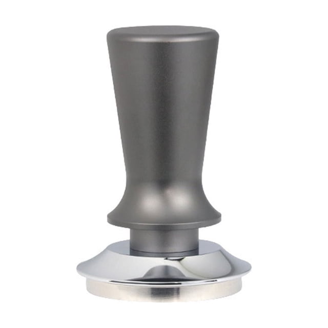 jesticaly Coffee Tamper Stainless Steel Pressing Calibrated Force Powder Hammer Flat Base Washable Portafilter Kitchen Leveler Cafe Gray 51mm