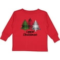 thumbnail image 3 of Inktastic Country Christmas Plaid Trees Boys or Girls Long Sleeve Toddler T-Shirt, 3 of 5