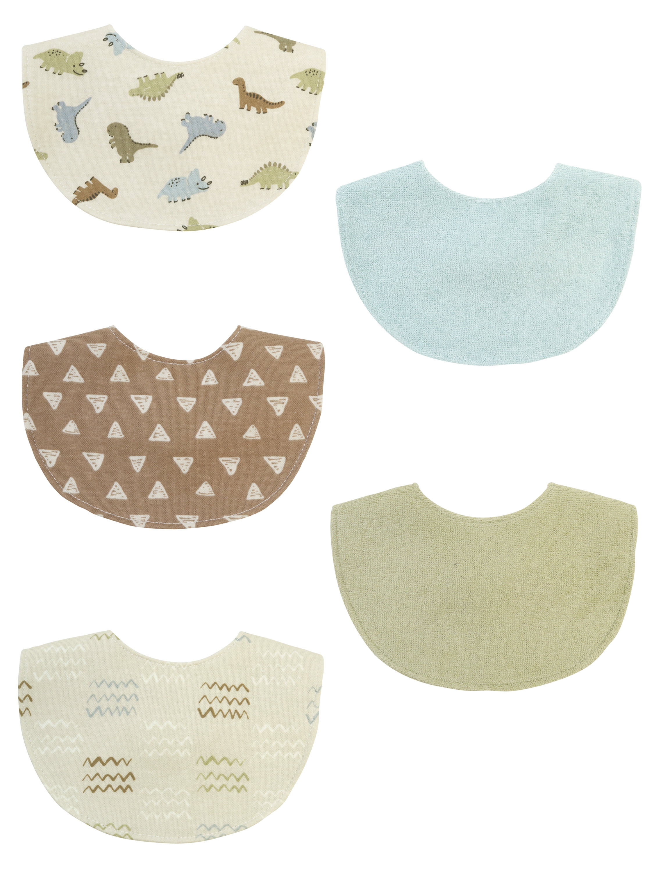 Parents Choice Baby Boy NB Bibs, 5-Pack