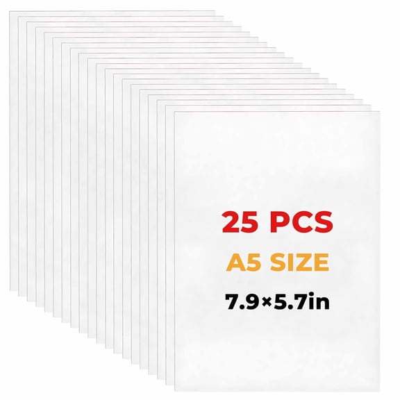 Shrinky Dink Sheets for DIY Crafts 7.87×5.71 in Semi-Transparent Fine Texture, 25 PCS