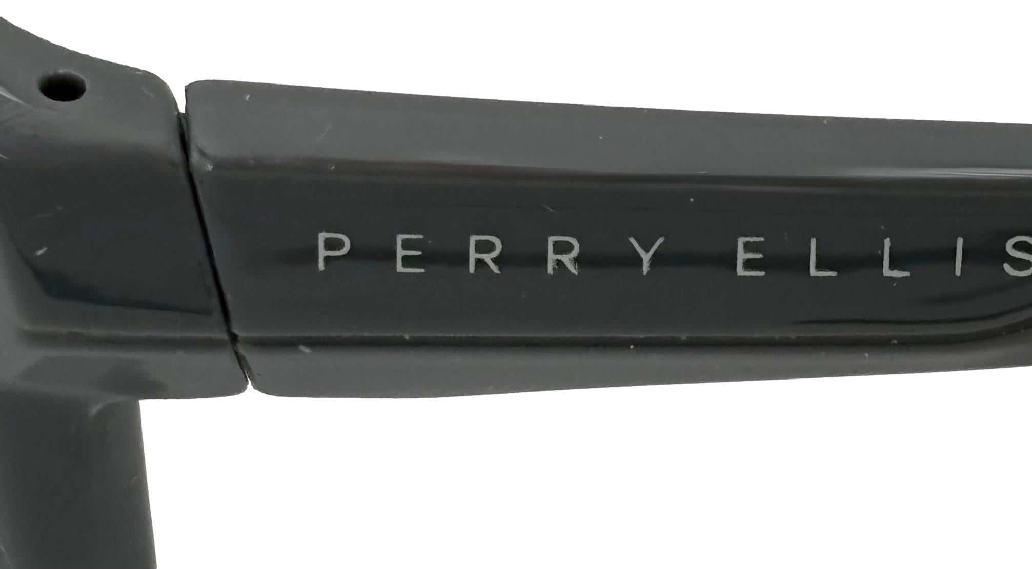 Perry Ellis Sunglass Mens Dark Grey Plastic Rectangle Smoke Lens PE100 2