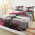 thumbnail image 3 of Manfei Happy Valentine's Day 4pcs Bed Sheets for Female Men,Romantic Couple Lover King Sheets,Love Heart Print Super Cozy Sheet Set,Microfiber Bedroom Decor, 3 of 7